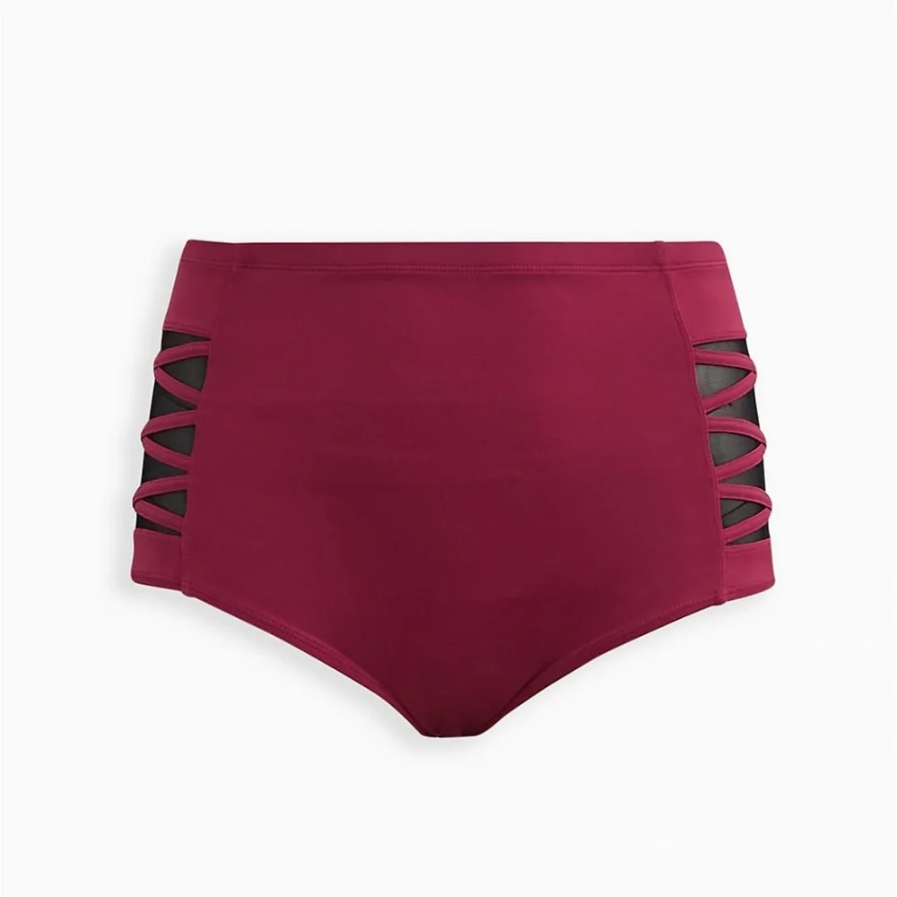 TORRID Berry High-Waisted  Swim Bottom, NWT - Picture 4 of 7